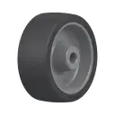 POSI 100/12G Wheel series 100mm black heat resistant silicone rubber on thermoplastic centre (-25°C - +250°C) 12mm bore hub length 45mm plain bearing 100kg