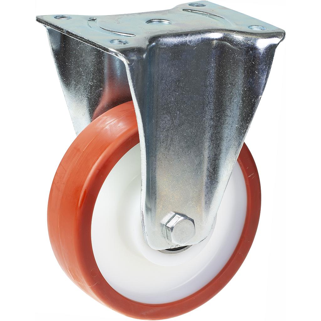 800 series 150mm fixed top plate 135x114mm castor with polyurethane on nylon centre ball bearing wheel 600kg