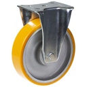 800 series 125mm fixed top plate 135x114mm castor with polyurethane on cast iron centre ball bearing wheel 500kg