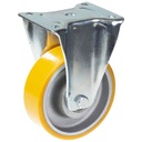 800 series 150mm fixed top plate 135x114mm castor with polyurethane on cast iron centre ball bearing wheel 800kg