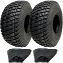 Set of 2 - 15x6.00-6 4pr Wanda P332 grass tyre TL & 15x6.00-6 TR13 Tube