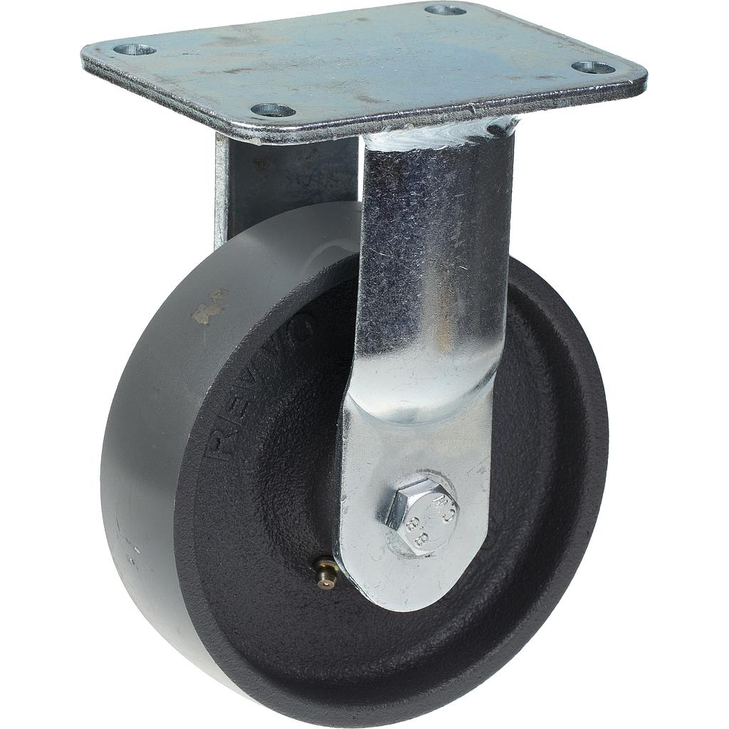 1500 series 150mm fixed top plate 135x110mm castor with cast iron roller bearing wheel 1000kg