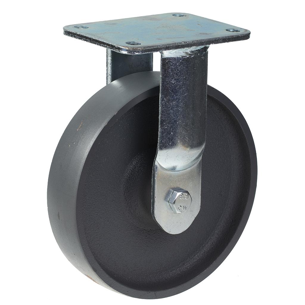 1500 series 200mm fixed top plate 135x110mm castor with cast iron roller bearing wheel 1150kg