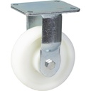 1500 series 250mm fixed top plate 135x110mm castor with nylon ball bearing wheel 1500kg