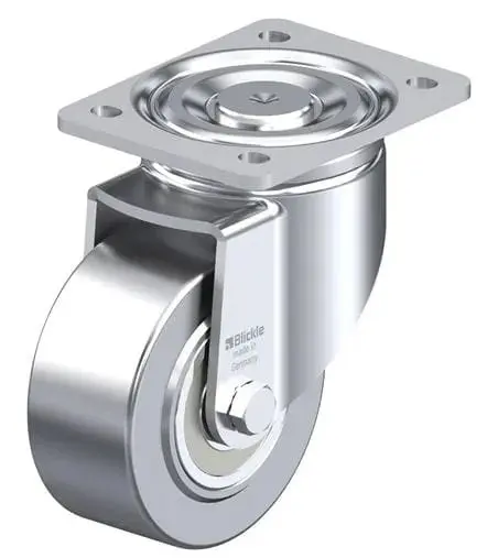 LH-SVS 127K 125mm swivel castor with top plate and steel wheel - 900kg