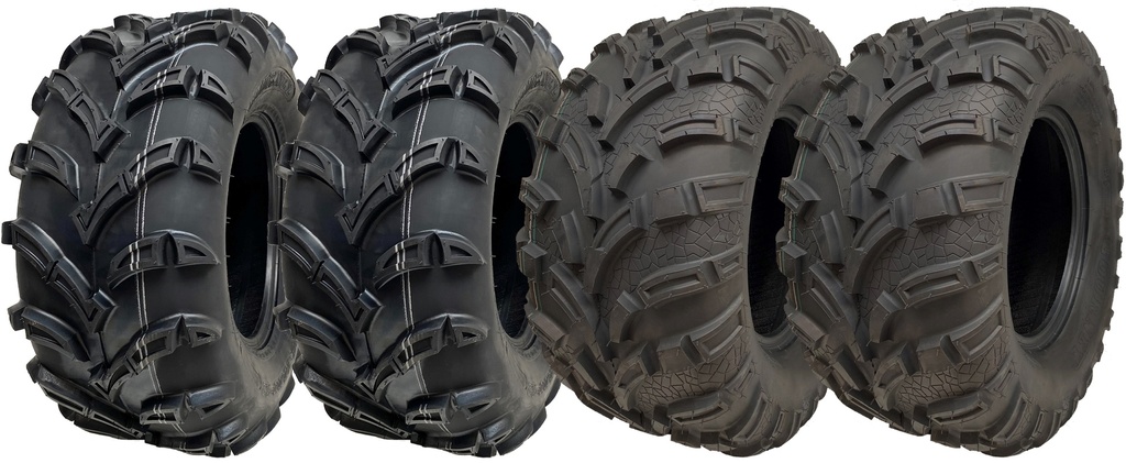 25x10.00-12 6pr Wanda P377 ATV tyre TL & 25x11.00-12 6pr Wanda P373A ATV tyre TL (Set of 4)