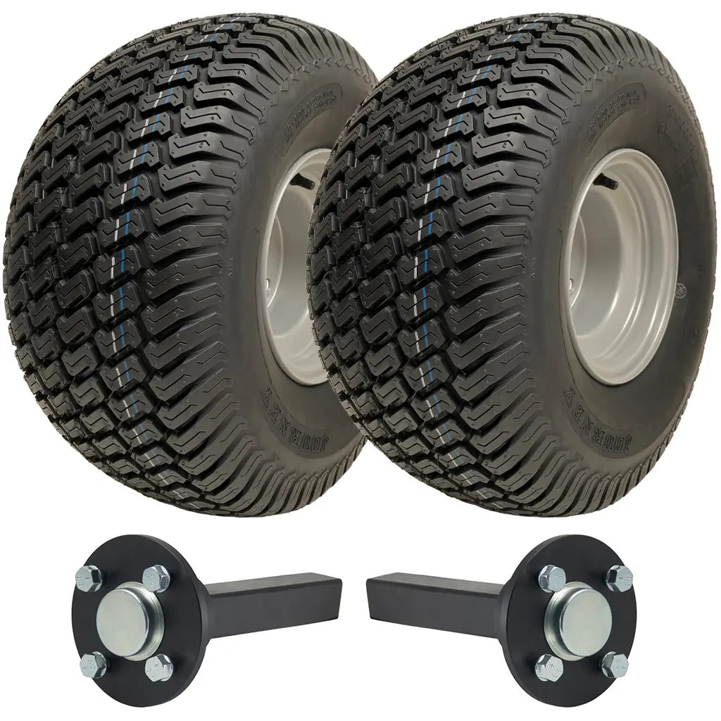 Set of 2 - 20x10.00-8 4ply P332 GRASS on 4/100 & Hub & Stub axle 4/100 M12stud  40x40 High speed (waterproof)