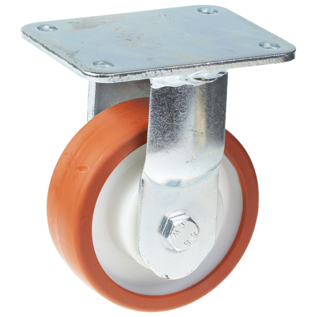 1500 series 125mm fixed top plate 135x110mm castor with polyurethane on nylon centre ball bearing wheel 500kg