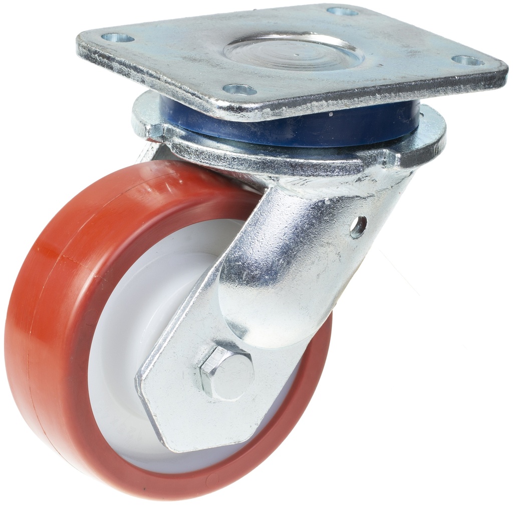 1500 series 125mm swivel top plate 135x110mm castor with  polyurethane on nylon centre ball bearing wheel 500kg