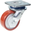 1500 series 125mm swivel top plate 135x110mm castor with  polyurethane on nylon centre ball bearing wheel 500kg