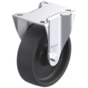 B-POHI 125G, 125mm fixed top plate 100x85mm castor with heat resistant thermoplastic plain bearing wheel 150kg.