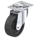 LI-POHI 150G, 150mm swivel top plate 140x110mm castor with heat resistant thermoplastic plain bearing wheel 300kg.