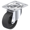 LI-POHI 80G, 80mm swivel top plate 100x85mm castor with heat resistant thermoplastic (-25°C - +250°C) plain bearing wheel 100kg.