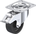 LI-POHI 80G-FI, 80mm swivel/brake top plate 100x85mm castor with heat resistant thermoplastic plain bearing wheel 100kg.