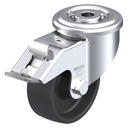 LIR series 80mm swivel/brake bolt hole 13mm castor with heat resistant thermoplastic plain bearing wheel 100kg