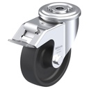 LIR series 100mm swivel/brake bolt hole 13mm castor with heat resistant thermoplastic plain bearing wheel 120kg