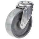 LIXR series 125mm stainless steel swivel bolt hole 13mm castor with heat resistant thermoplastic (-25°C - +250°C) plain bearing  wheel 150kg