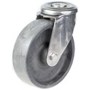 LIXR series 125mm stainless steel swivel bolt hole 13mm castor with heat resistant thermoplastic plain bearing  wheel 150kg