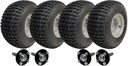 Set of 4 - 18x9.50-8 4ply P322 KNOBBY WHEEL 4/100 & Hub & Stub axle 4/100 M12 wheel bolt  35x35mm