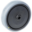 Wheel series 125mm electrically conductive grey thermoplastic rubber on polypropylene centre 10mm bore hub length 46mm single ball bearing 80kg