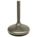 M16x100 Stainless levelling foot 105mm stainless base with anti-vibration rubber pad 2200kg AISI 304/A2