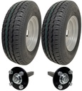 Set of 2 - 145x10 Wanda WR068 TRAILER WHEEL 4/100mm & Hub & Stub axle 4/100 M12 wheel bolt  35x35mm Hi speed