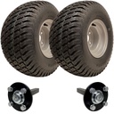 Set of two - 18x9.50-8 6ply Wanda P332 grass tyre on 4/100mm RIM & Hub & Stub axle 4/100 M12 wheel bolt  35x35mm Hi speed