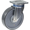 800 series 200mm swivel top plate 135x114mm castor with electrically conductive POTH grey polyurethane on nylon centre ball bearing wheel 520kg