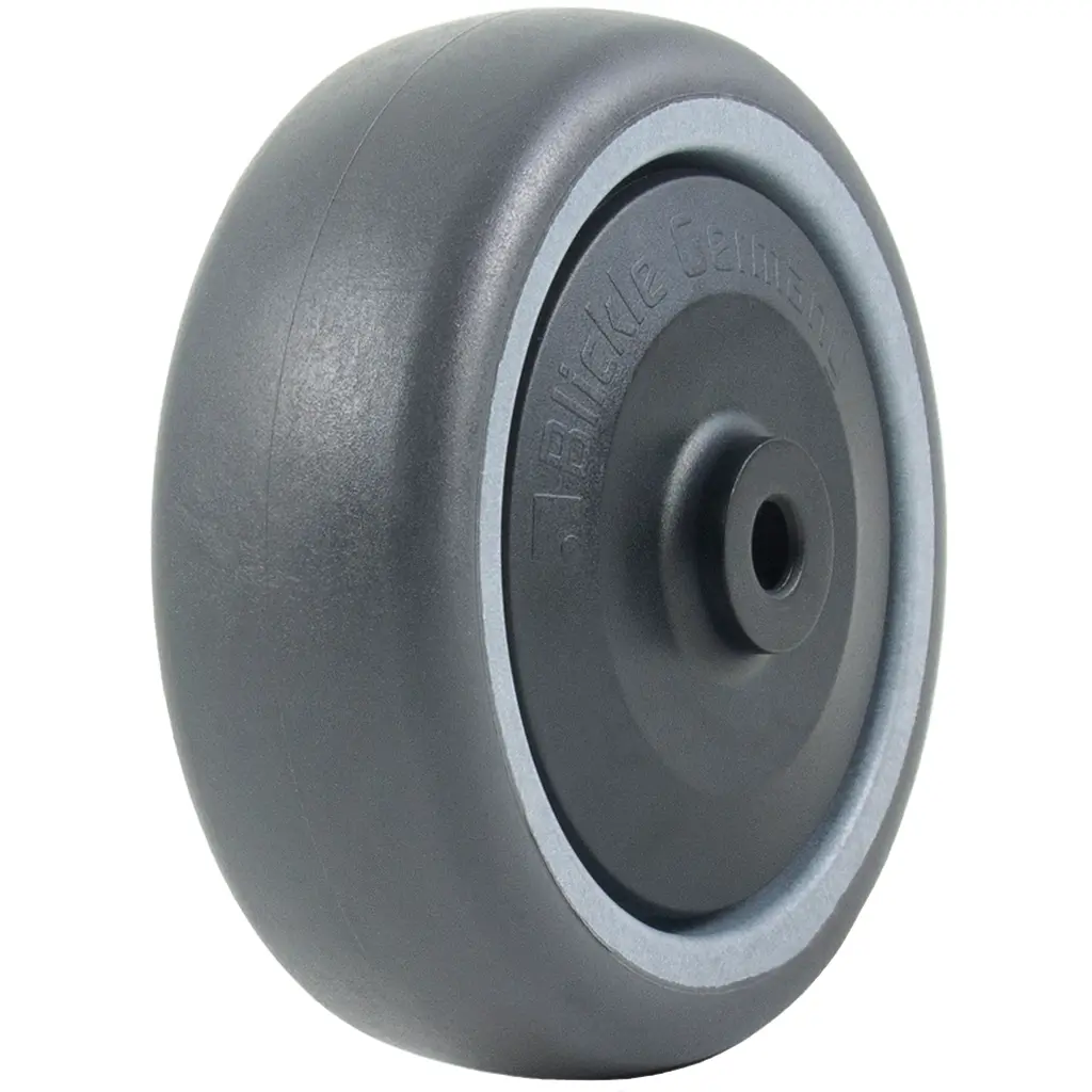 PATH 100/8KFD-ELS 100mm electrically conductive grey polyurethane on nylon centre 8mm bore hub length 46mm additional sealed single ball bearing 130kg.