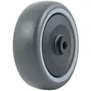 PATH 100/8KFD-ELS 100mm electrically conductive grey polyurethane on nylon centre 8mm bore hub length 46mm additional sealed single ball bearing 130kg.