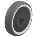 Wheel series 125mm electrically conductive grey polyurethane on nylon centre 8mm bore hub length 46mm additional sealed single ball bearing 160kg