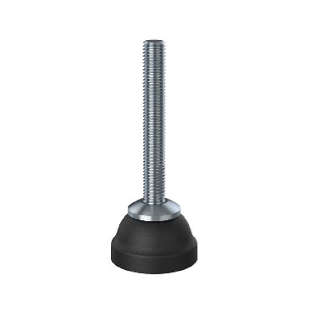 M10x50 Stainless steel levelling foot 40mm plastic base 350kg AISI 304/A2