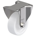 BKX-SPO 100G-1, 100mm stainless steel fixed top plate 100x85mm castor with nylon plain bearing wheel 350kg