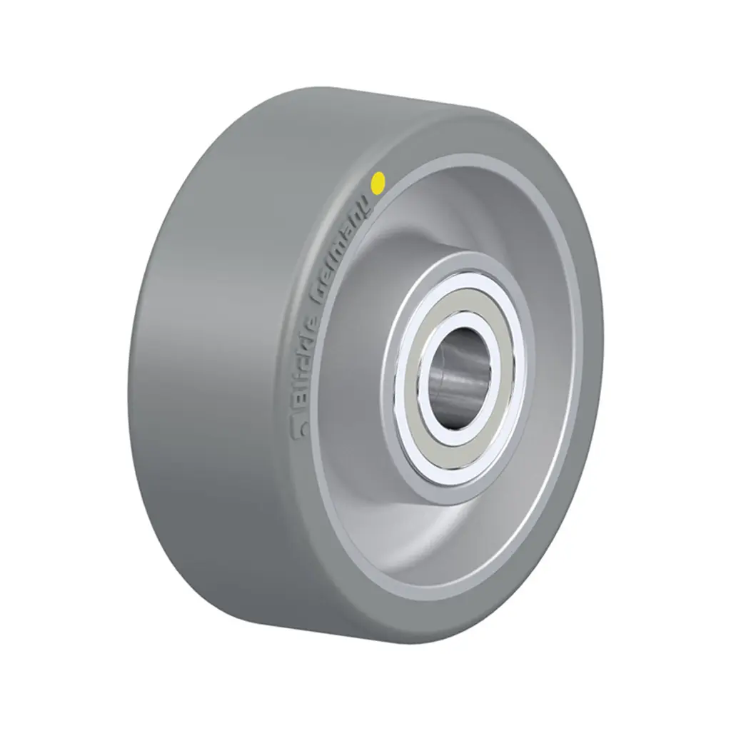 ALTH 80/15K-AS Wheel series 80mm antistatic grey Extrathane­® polyurethane on aluminium centre 15mm bore hub length 35mm ball bearings 200kg
