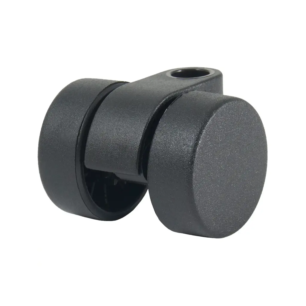 GRX30 Series 2x30mm black twin wheel castor with black nylon wheels, no fitting