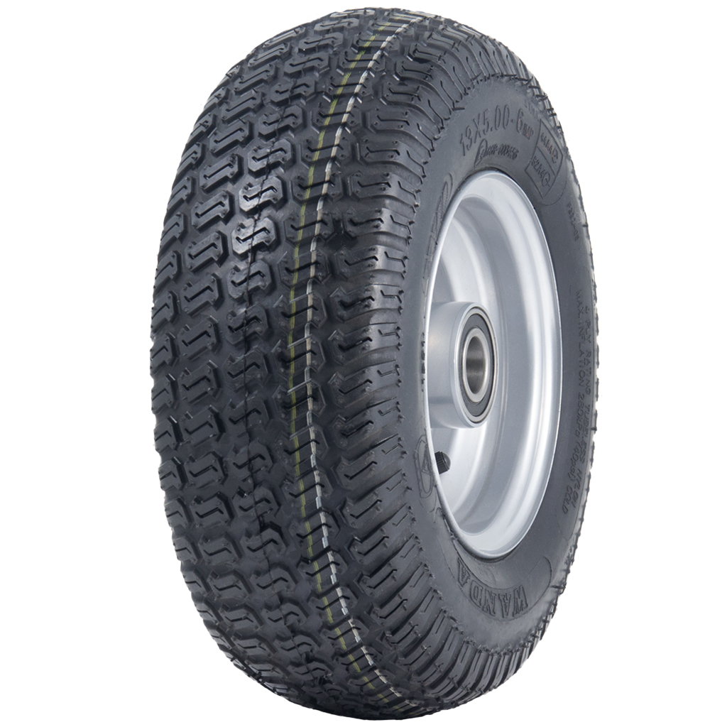 13x5.00-6 4pr Journey P332 Grass tyre E-marked TL on steel rim 25mm ball bearing 90mm hub length, 200kg load capacity