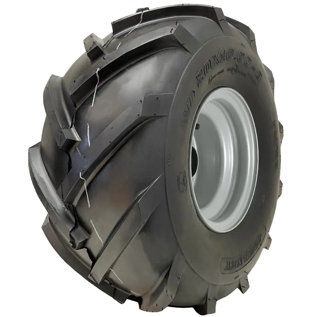 20x10.00-8 4pr Wanda P328 Open centre tyre TL on steel rim 25mm ball bearing 52mm hub length, 515kg load capacity