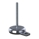 M10x100 Stainless levelling foot with 75mm stainless base with anti-vibration rubber pad & fixing tab 890kg AISI 304/A2
