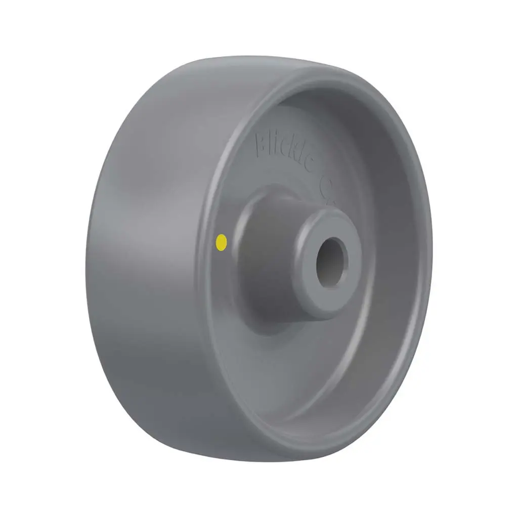PO 100/12G-ELS Wheel series 100mm electrically conductive grey nylon 12mm bore hub length 45mm plain bearing 280kg