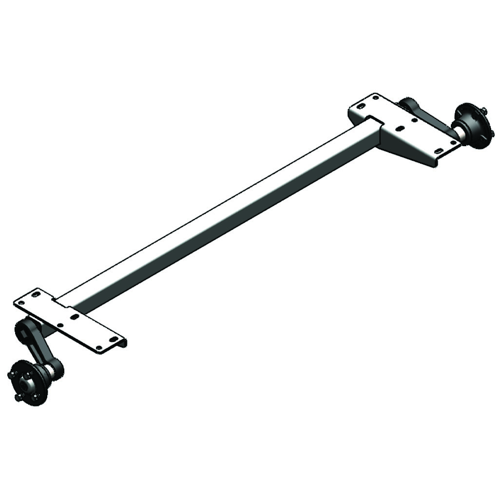 1000kg Suspension beam axle - 4/100 hubs 1460mm holes (large mounting plate)