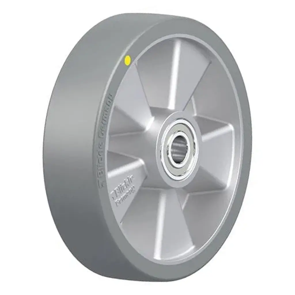 ALTH 200/20K-AS Wheel series 200mm antistatic grey Extrathane­® polyurethane on aluminium centre 20mm bore hub length 60mm ball bearings 800kg