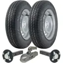 Trailer kit 155R13C wheels 4/100 / 40x40 stub / cast hitch