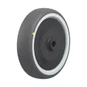 PATH 125/10KF-ELS Wheel series 125mm electrically conductive grey polyurethane on nylon centre 10mm bore hub length 46mm single ball bearing 160kg