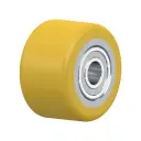 VSTH 65/15K Wheel series 65x40mm yellow Extrathane® polyurethane on steel centre 15mm bore hub length 40mm ball bearing 250kg