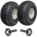 ATV Trailer Kit, 22x11.00-8 4pr P323 Knobby tyre, Hub/stub axle 40x40mm, no hitch, 310kg load capacity