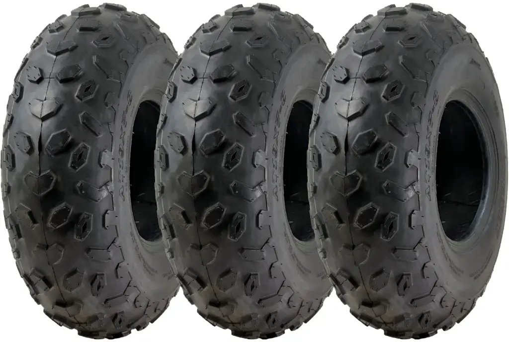 Set of 3 - 19x7.00-8 4pr Wanda P330 ATV tyre TL
