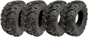 Set of (2 - 24x9.00-11 6pr Wanda Longhorn P3128 ATV tyre TL & 2 - 24x10.00-11 6pr Wanda Longhorn P3128 ATV tyre TL)