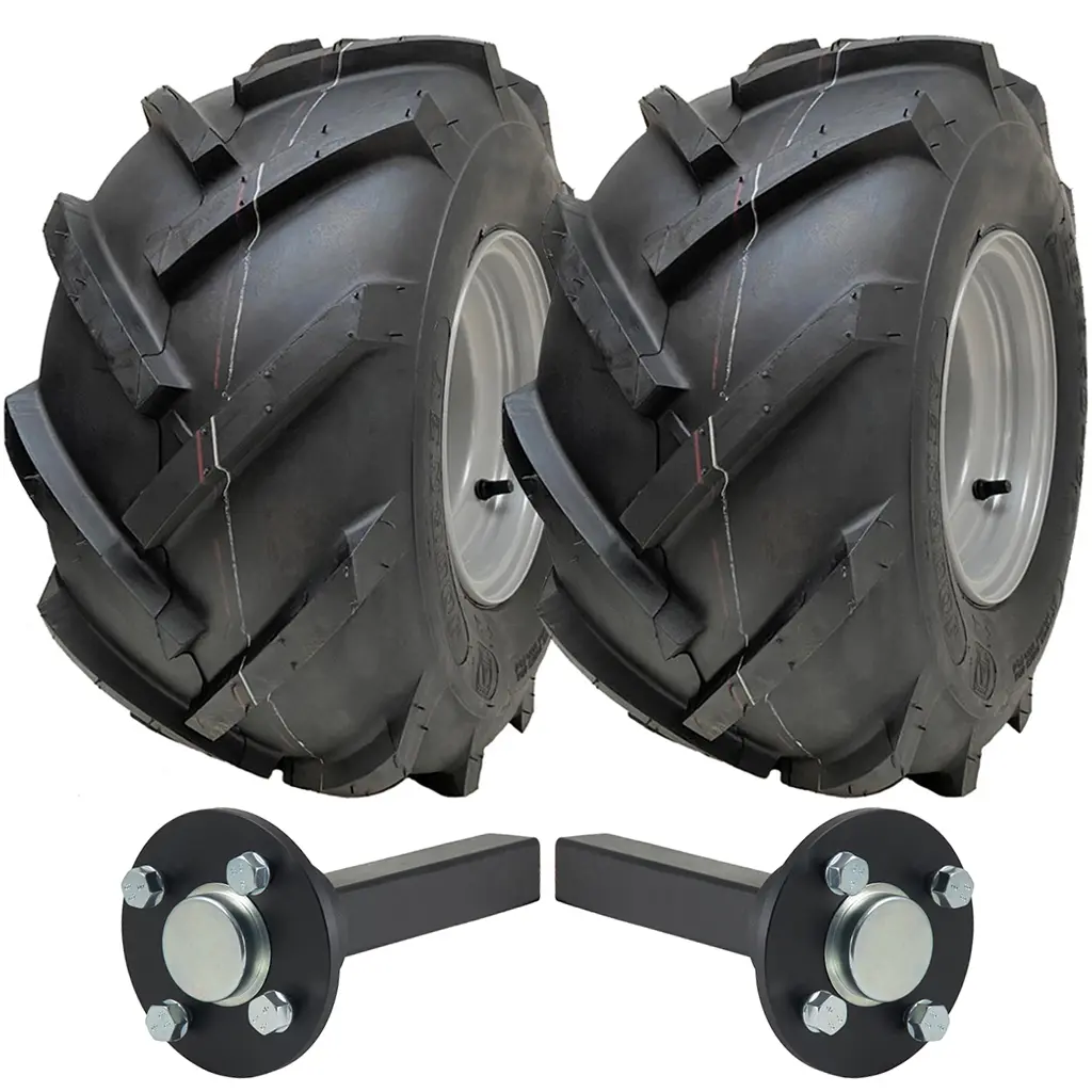 Trailer kit - 2 wheel - 18x9.50-8 Open Centre tyre 4/100mm, Hub/stub axle 35x35mm - no coupling