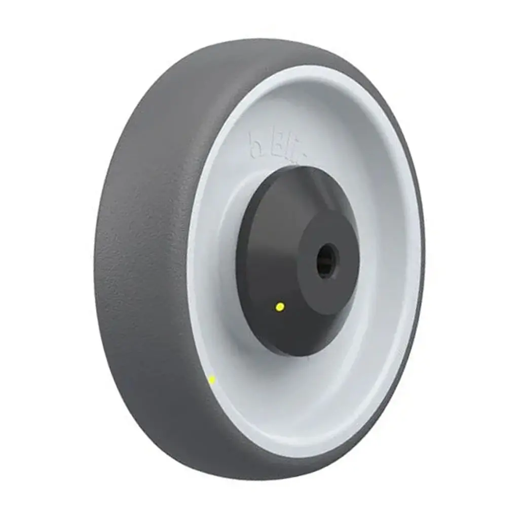 PATH 160/12KAD-ELS Wheel series 160mm electrically conductive grey polyurethane on nylon centre 12mm bore hub length 62mm additional sealed single ball bearing 260kg
