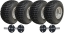 Set of 4 - 18x9.50-8 4ply P322 KNOBBY WHEEL 4/100 & Hub & Stub axle 4/100 M12 wheel bolt  35x35mm(Alko)